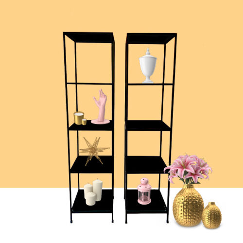 כוננית מדפים ממתכת - כוננית ספרים מעוצבת - קונסולות מיוחדות - פלנטר עציצים