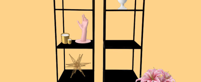 כוננית מדפים ממתכת - כוננית ספרים מעוצבת - קונסולות מיוחדות - פלנטר עציצים