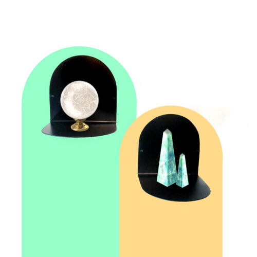 מדפים מעוצבים ממתכת - מדפים עגולים אובליים